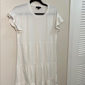 J Crew Cotton Ruffle Sleeve Dress